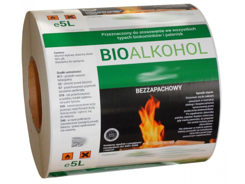 Etykiety z nadrukiem na opakowania HDPE 150 x 150 mm folia