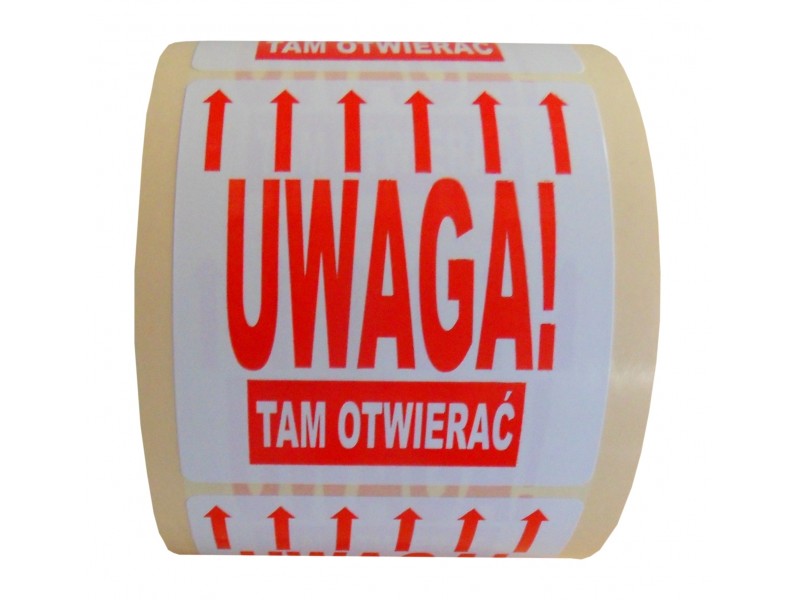Etykiety TAM OTWIERAĆ 1000 szt.