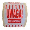 Etykiety TAM OTWIERAĆ 1000 szt.