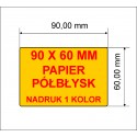 Etykiety z nadrukiem 90x60 1 kolor 10.000
