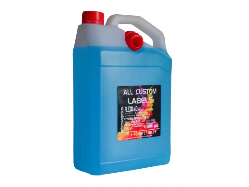 Etykiety z nadrukiem biała folia PE, 155x150 lakier