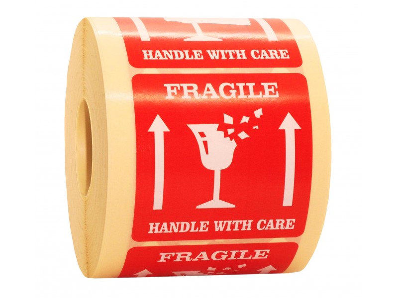 Etykiety FRAGILE GÓRA/DÓŁ STRZAŁKI 10.000 szt.