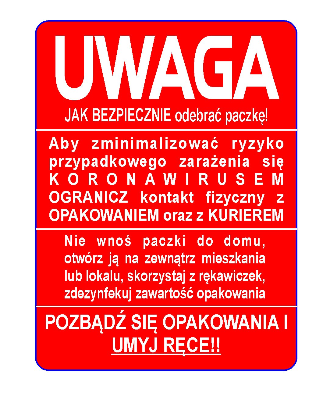 Etykieta jak otwierać przesyłkę